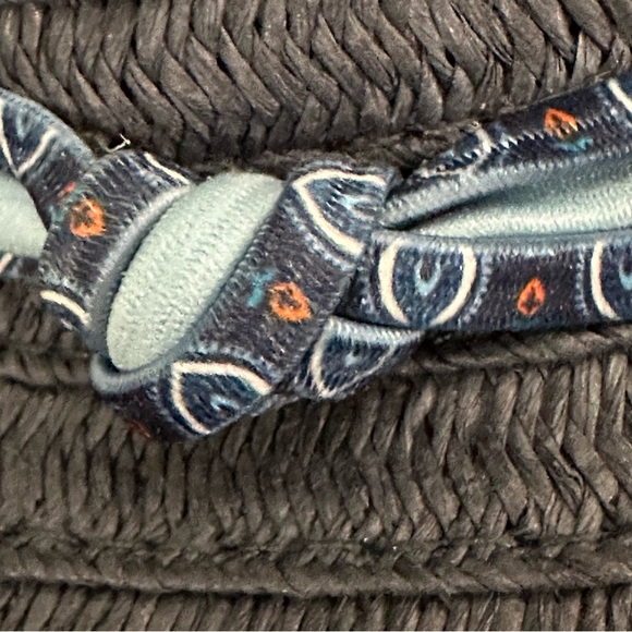 Vera Bradley Women’s Midnight Houndstooth Straw Hat Beach Sun Floppy Hat - Picture 4 of 4